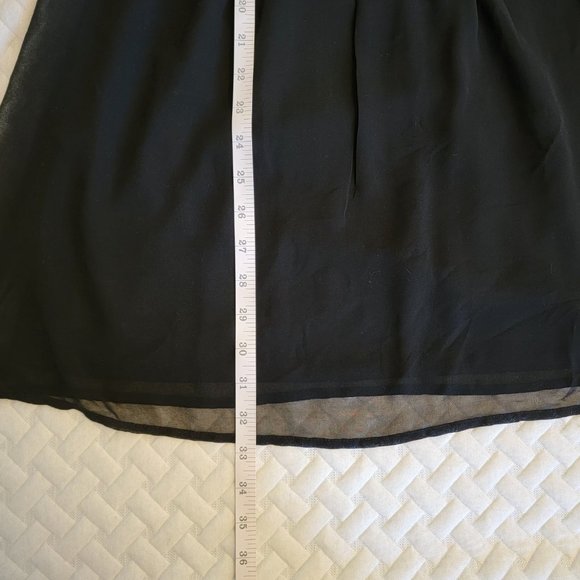 Button up collared mini dress black and white Size Large - Picture 4 of 6